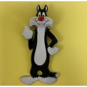 VINTAGE 1978 LOONEY TUNES SYLVESTER THE CAT PLASTIC BOOKMARK CLIP HONG KONG
